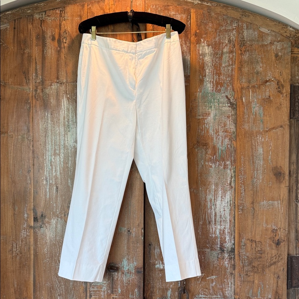 Lafayette 148 New York White Cropped Pants